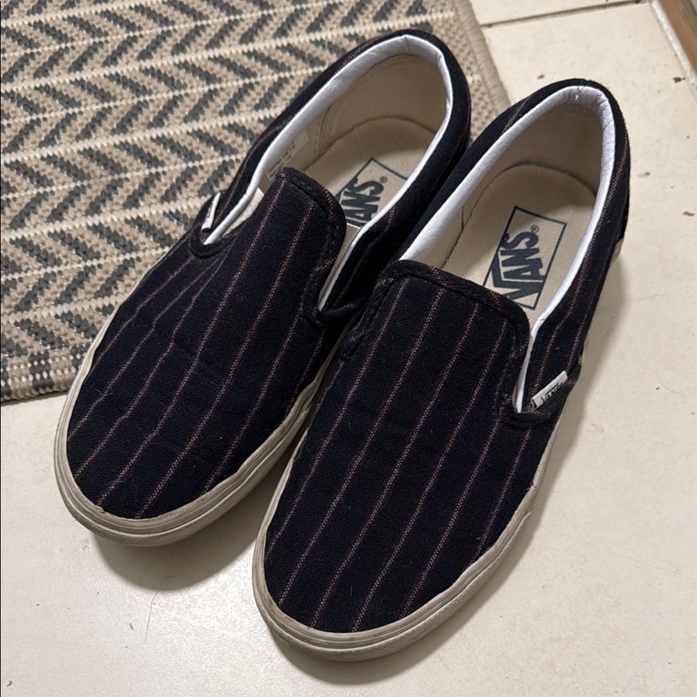 Vans Pinstripe Slip-On Sneakers